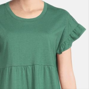 Women's Ruffled Flowy Green Dress Size 2X(20)